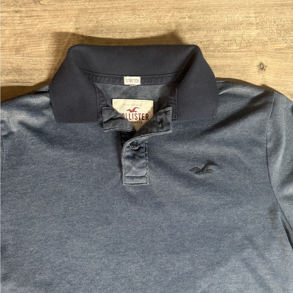 Hollister Women’s Short Sleeve Polo Collared Y2K Shirt Size Large Blue - Picture 2 of 5